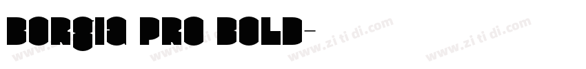 Borgia Pro Bold字体转换